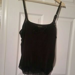 Black jeweled camisole